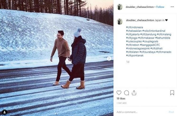 Chelsea Islan dan Rob Clinton (Instagram @doublec_chelseaclinton)