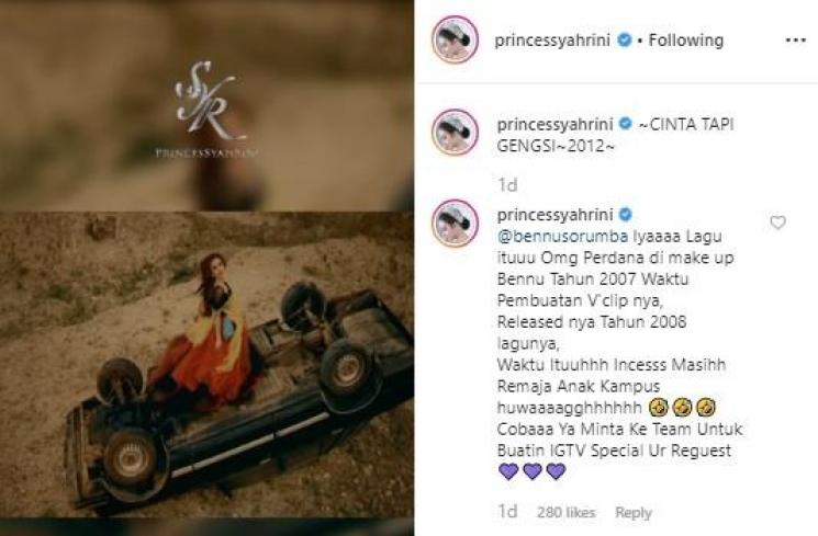 Postingan Syahrini. (Instagram/@princessyahrini)