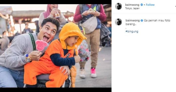 Baim Wong dan Rafathar. (Instagram/@baimwong)