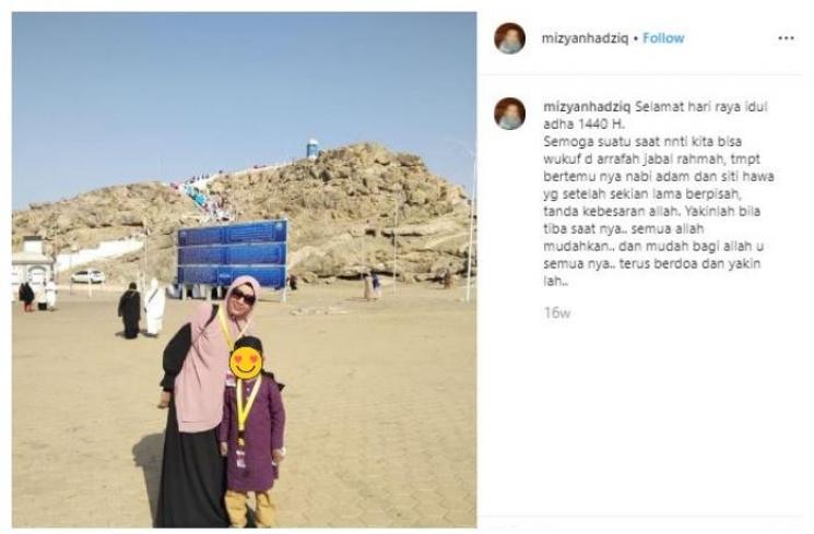 Mellyana Juniarti. (Instagram/@mizyanhadziq)