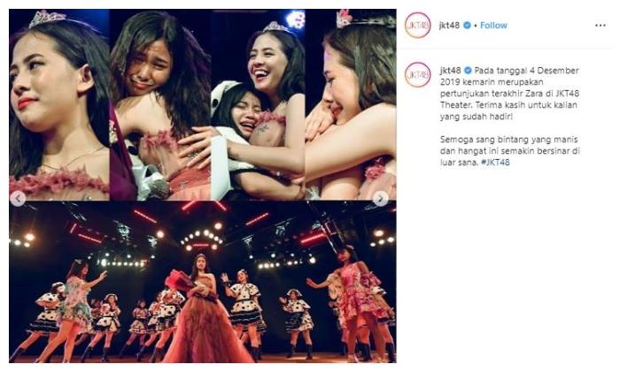 Penampilan terakhir Zara di JKT48 Theater. (Instagram/@jkt48)