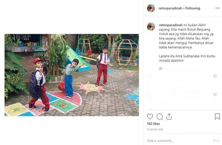 Curhatan istri Zul Zivilia (Instagram @retnoparadinah)