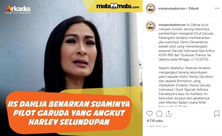 Iis Dahlia (Instagram/@matamatadotcom)