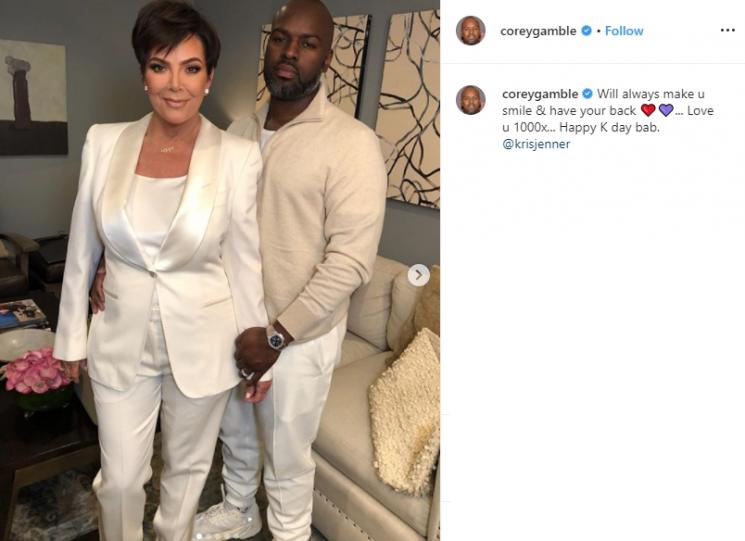 Kris Jenner dan Corey Gamble (Instagram/@coreygamble)