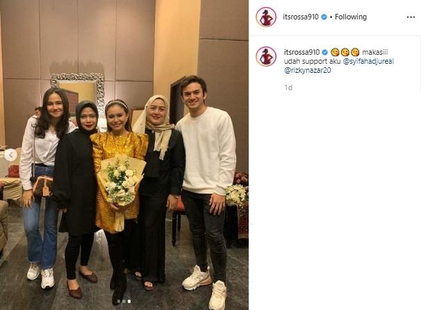 Rizky Nazar dan Syifa Hadju nonton bareng Konser Tegar 2.0 Rossa. (Instagram/@itsrossa910)