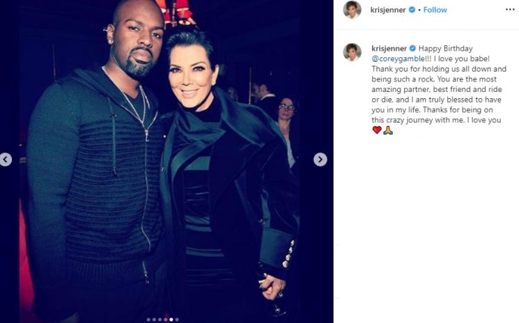 Kris Jenner dan Corey Gamble (Instagram/@krisjenner)