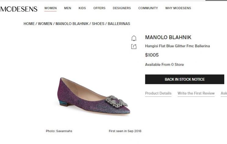 Sepatu Selvi Ananda. (modesens.com)