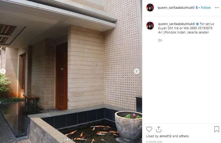 Rumah Sarita Abdul Mukti. (Instagram/@queen_saritaabdulmukti)