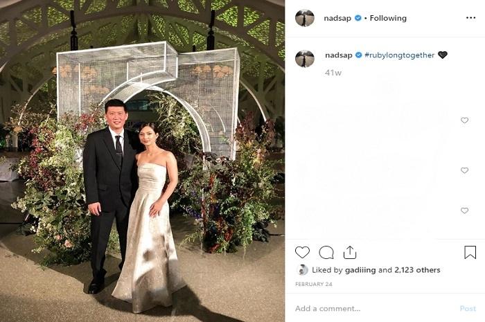 Nadia Saphira dan Mikael Mirdad (Instagram @nadsap)