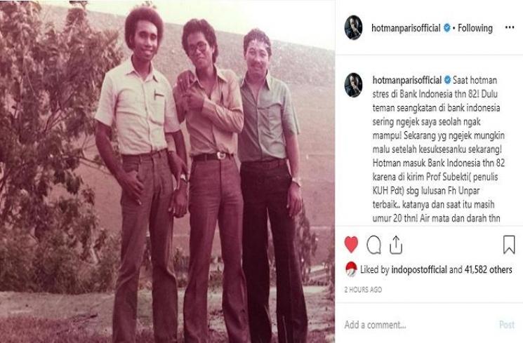 Hotman Paris di tahun 1982 (Instagram @hotmanparisofficial)