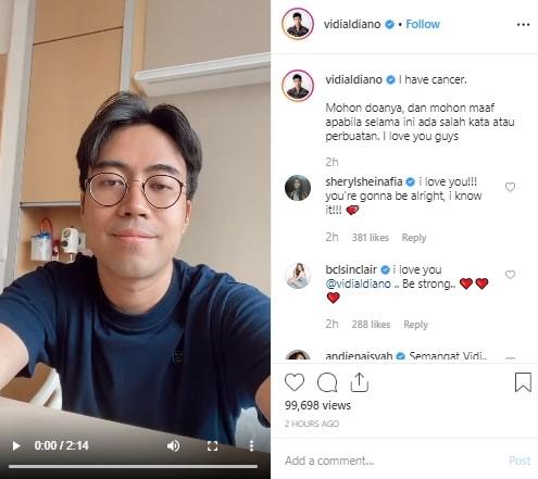 Vidi Aldiano. (Instagram/@vidialdiano)