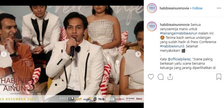 Jefri Nichol (Instagram/@habibieainunmovie)