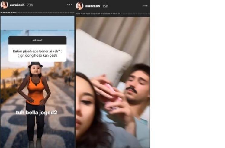 Aura Kasih menjawab isu rumor perceraian (Instagram @aurakasih)