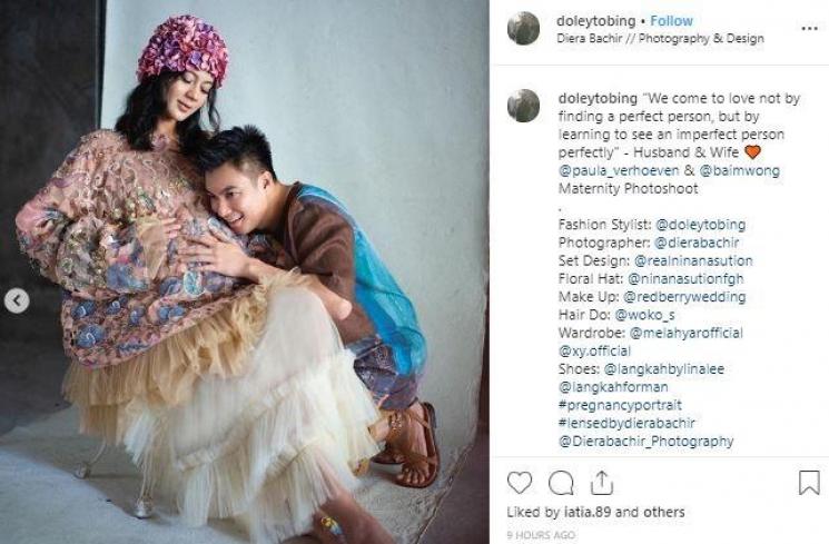 Potret maternity Paula Verhoeven. (Instagram/@doleytobing)