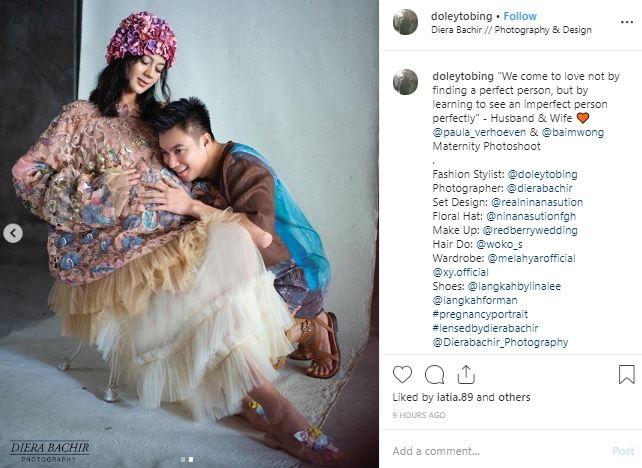 Potret maternity Paula Verhoeven. (Instagram/@doleytobing)