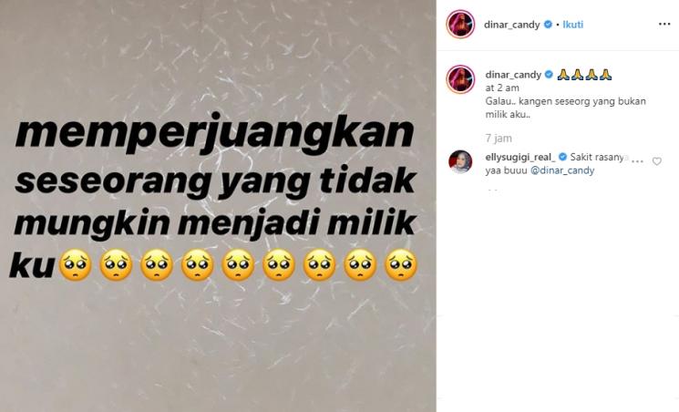 Dinar Candy galau (Instagram/@dinar_candy)