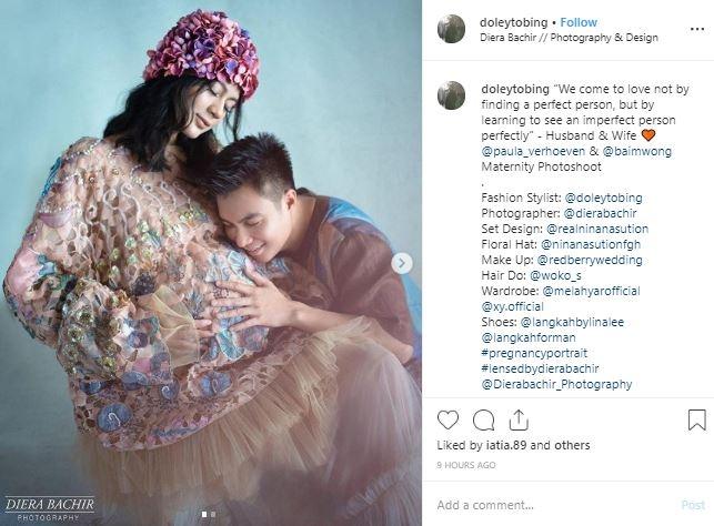 Potret maternity Paula Verhoeven. (Instagram/@doleytobing)