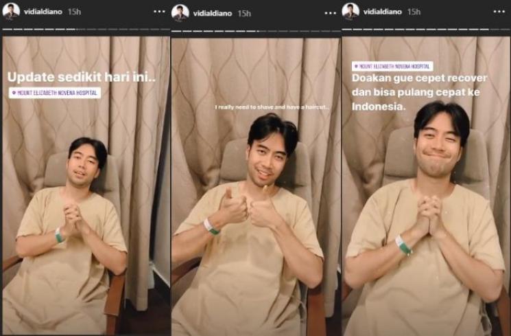 Kondisi terkini Vidi Aldiano (Instagram @vidialdiano)