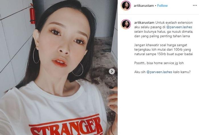 Artika Rustam, kekasih Abdul eks Idol. (Instagram/@artikarustam)