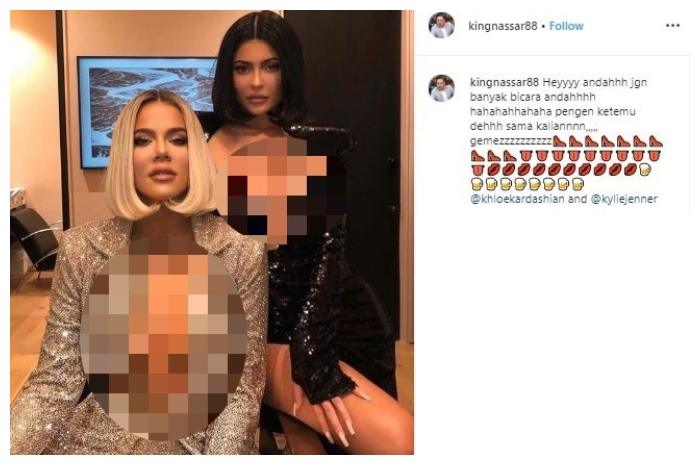 Nassar unggah dan tandai Khloe dan Kylie Jenner. (Instagram/@kingnassar88)