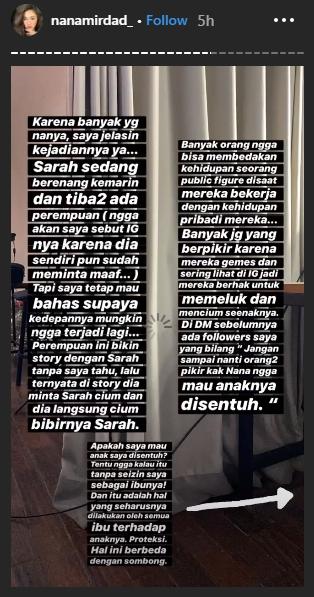 Instagram Stories Nana Mirdad (Instagram/@nanamirdad)