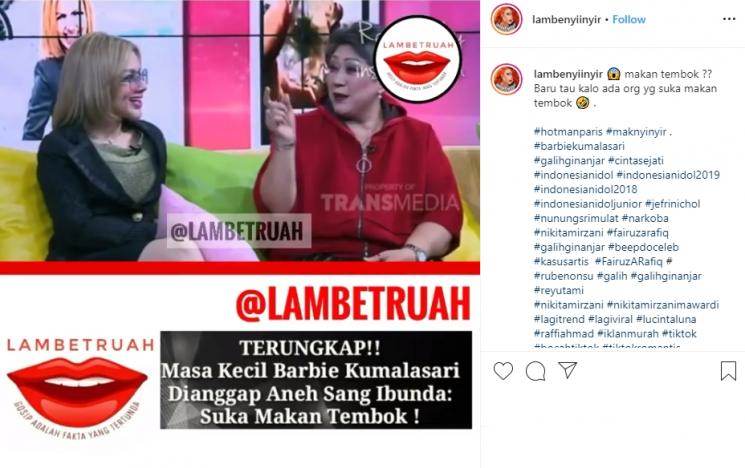 Barbie Kumalasari (Instagram/@lambenyiinyir)