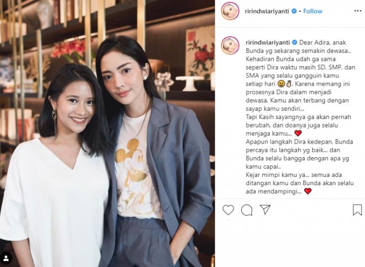 Ririn Dwi Ariyanti dan Siti Adira Kania (Instagram/@ririndwiariyanti)