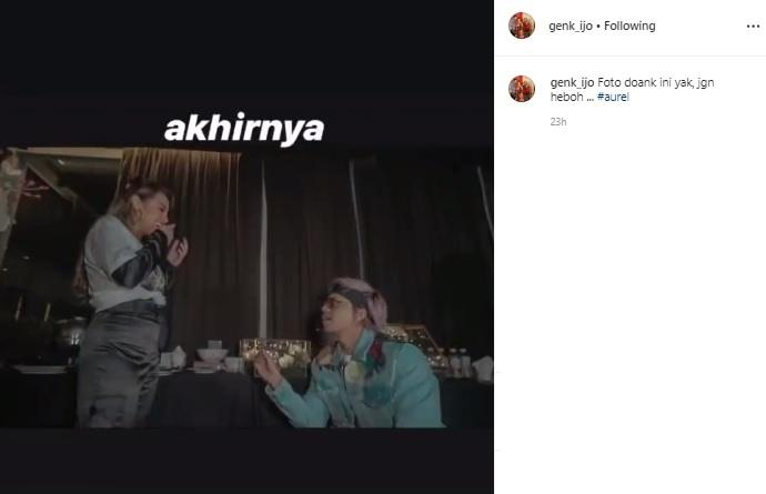 Aurel Hermansyah dan Atta Halilintar. (Instagram/@genk_ijo)