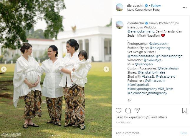Pemotretan Wanita di Keluarga Jokowi. (Instagram/@dierabachir)