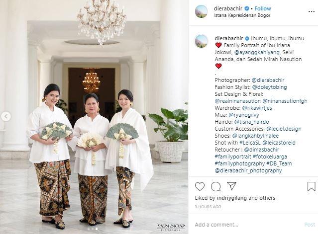 Pemotretan Wanita di Keluarga Jokowi. (Instagram/@dierabachir)