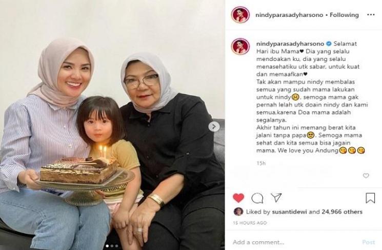 Nindy Ayunda (Instagram @nindyparasadyharsono)