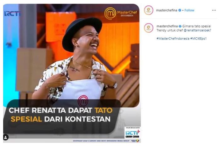 Kontestan yang ngefans Chef Renatta. (Instagram/@masterchefina)