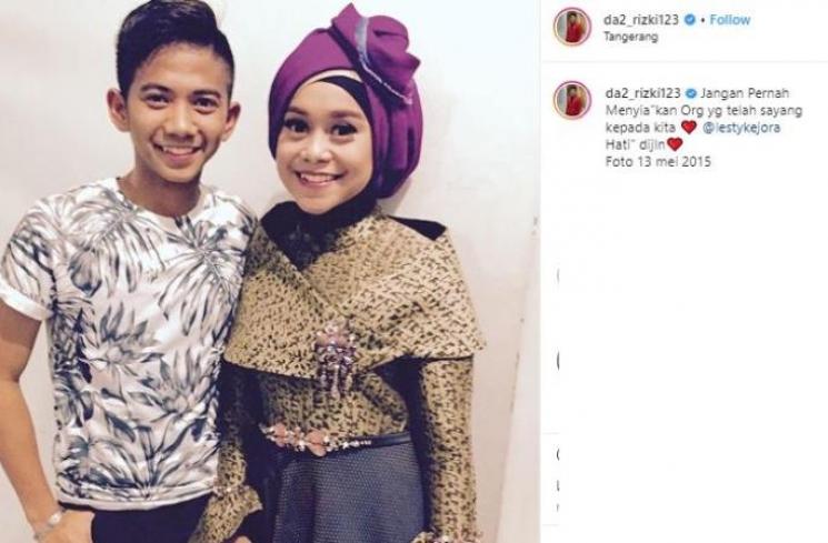 Rizki dan Lesti Kejora. (Instagram/@da2_rizki123)