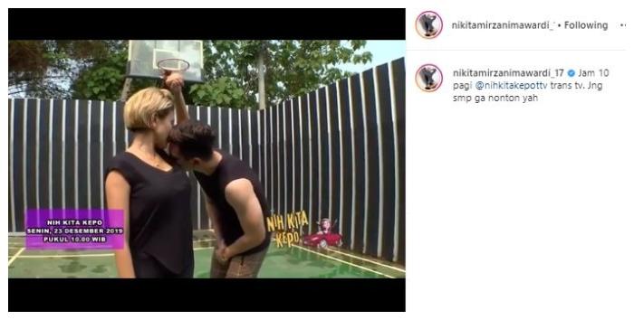 Verrell Bramasta cium ketek Nikita Mirzani. (Instagram/@nikitamirzanimawardi_17)