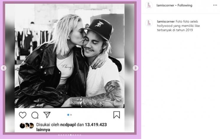 Justin Bieber dan Hailey Baldwin (Instagram/@lamiscorner)
