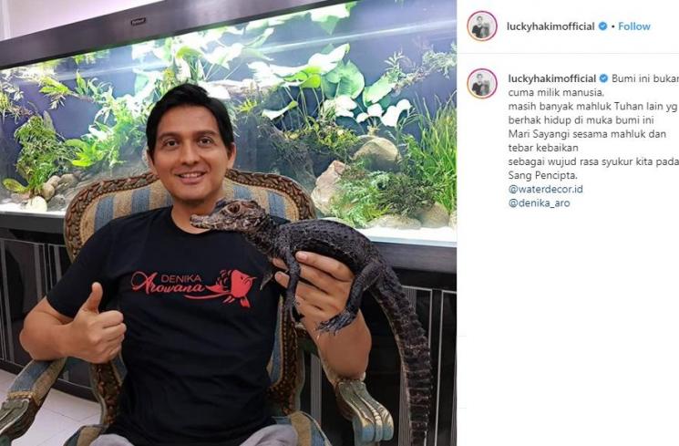 Koleksi hewan peliharaan Lucky Hakim (Instagram/@luckyhakimofficial)