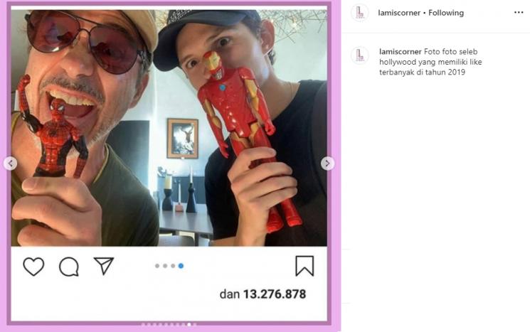 Tom Holland dan Tony Stark (Instagram/@lamiscorner)