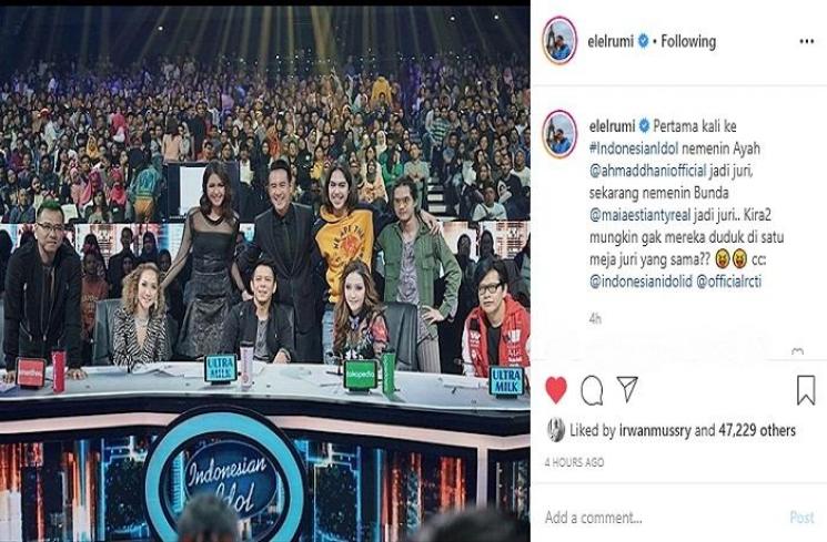 El Rumi ingin Maia Estianty satu meja juri dengan Ahmad Dhani (Instagram @elelrumi)