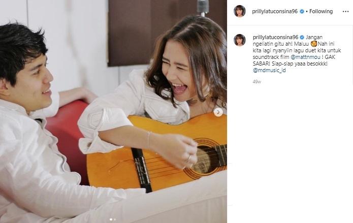 Maxime Bouttier dan Prilly Latuconsina. (Instagram/@prillylatuconsina)