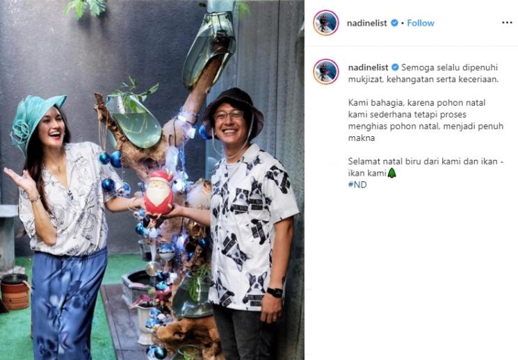 Nadine Chandrawinata dan Dimas Anggara (Instagram/@nadinelist)