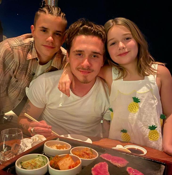 Harper Beckham bersama kakak-kakaknya (Instagram/@davidbeckham)