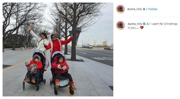 Judika dan keluarga rayakan Natal di Korea Selatan. (Instagram/@duma_riris)