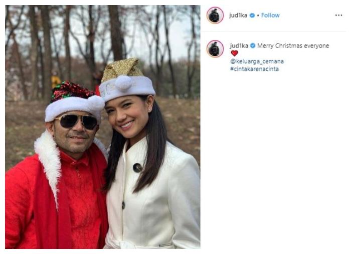 Judika dan keluarga rayakan Natal di Korea Selatan. (Instagram/@jud1ka)