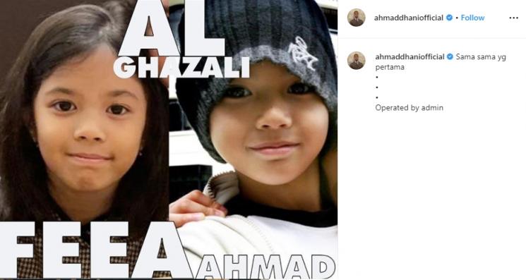 Al Ghazali dan Syafeea Ahmad (Instagram/@ahmaddhaniofficial)