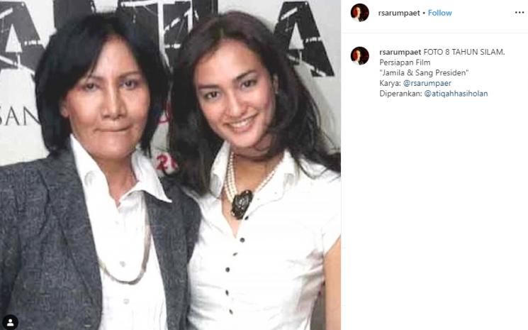 Ratna Sarumpaet dan Atiqah Hasiholan (Instagram/@rsarumpaet)