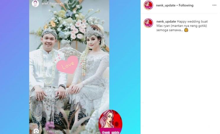 Arief Fitriansyah mantan pacar Zaskia Gotik nikah (Instagram/@nenk_update)