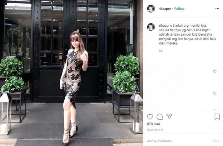 Istri Arief Fitriansah (Instagram @rikaaprn)