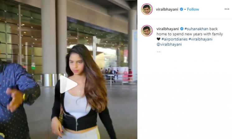 Suhana Khan pulang dari Amerika (Instagram/@viralbhayani)