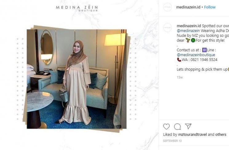 Bisnis Medina Zein. (Instagram/@medinazein.id)