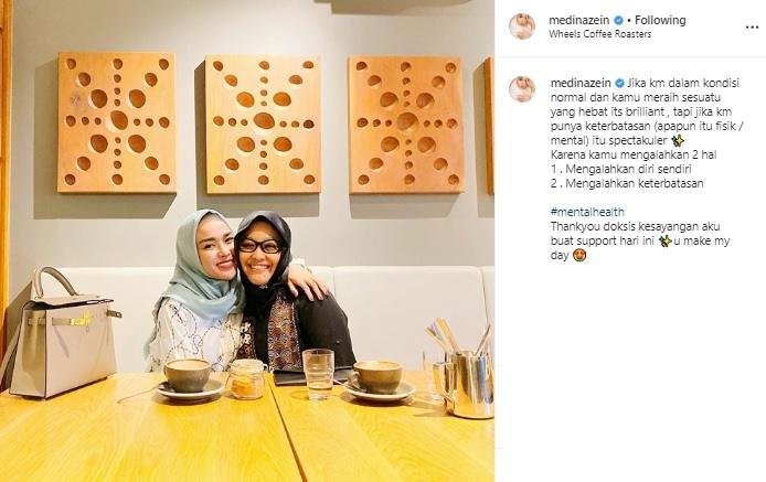 Postingan terakhir Medina Zein sebelum diamankan polisi. (Instagram/@medinazein)